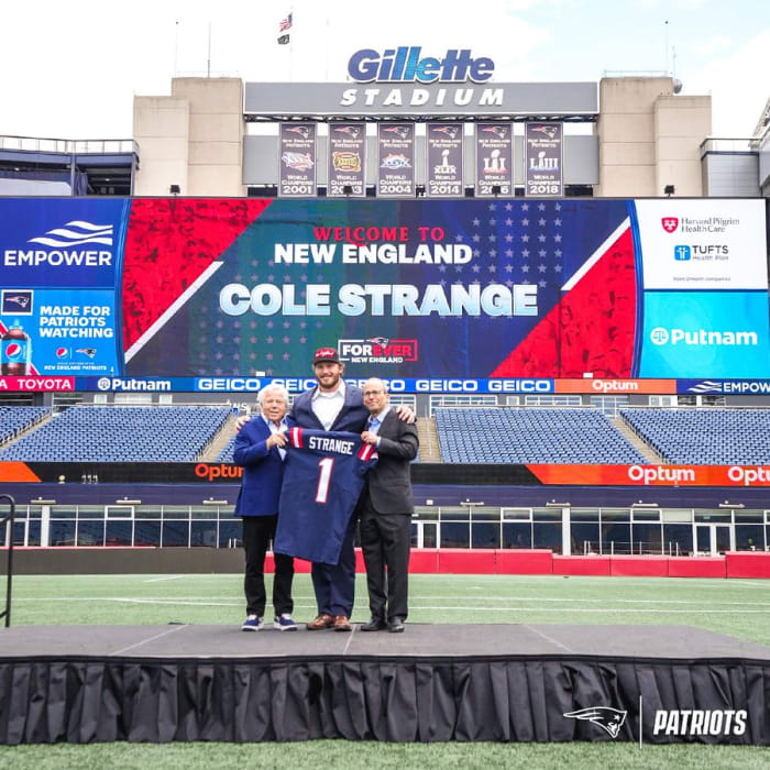 Patriots - Cole Strange Gillette Stadium